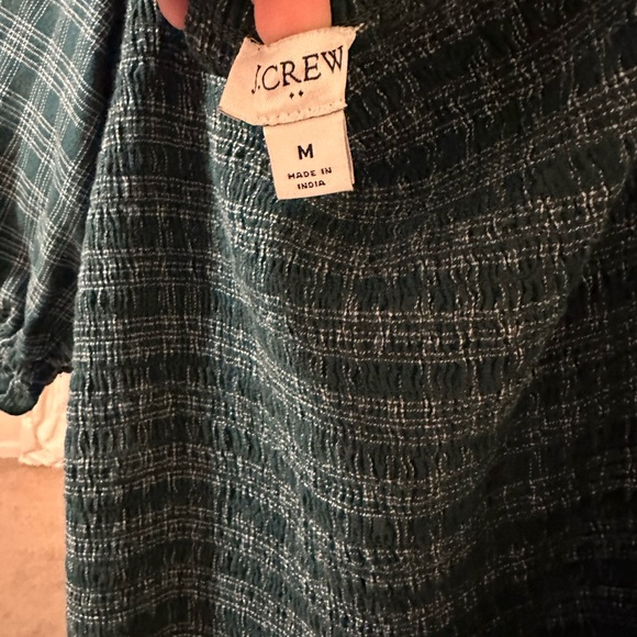Green plaid J. Crew blouse - Picture 2 of 3